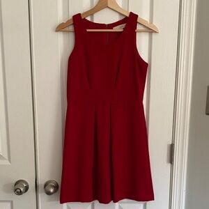 LOFT Red Sleeveless Dress